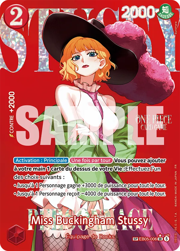 Carte One Piece Miss Buckingham Stussy EB05-006, version SP
