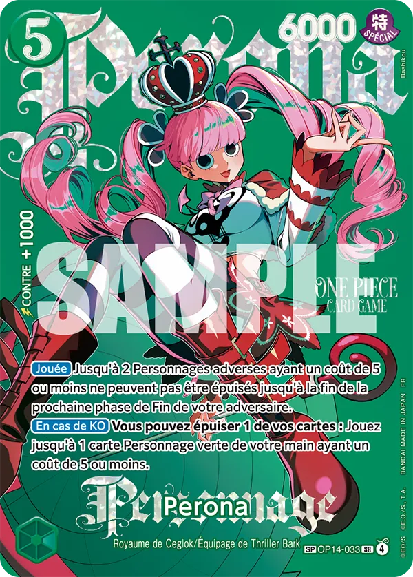 Carte One Piece Perona OP14-033, version SP